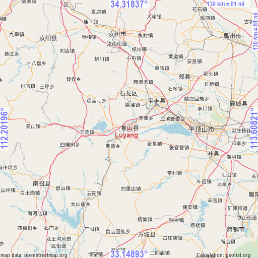 Luyang on map