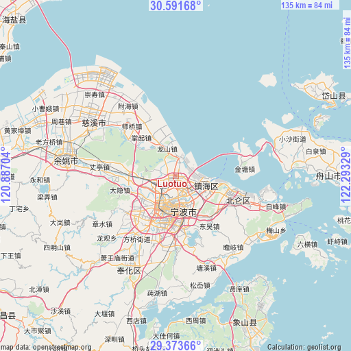 Luotuo on map