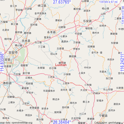 Luotian on map