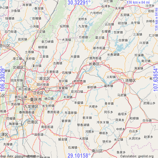 Luoqi on map