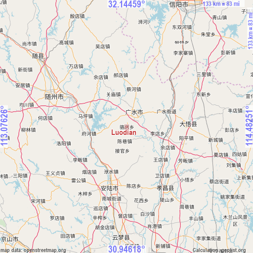 Luodian on map