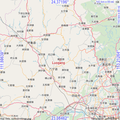 Luogang on map