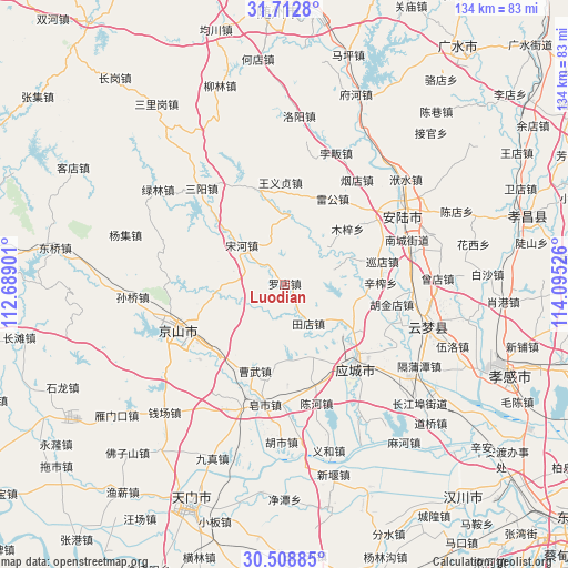 Luodian on map