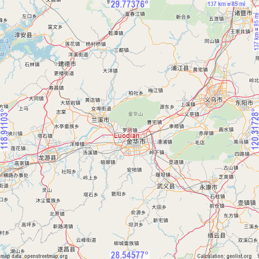 Luodian on map