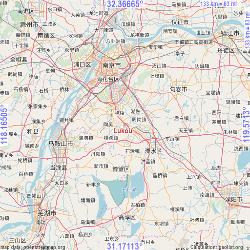 Lukou on map