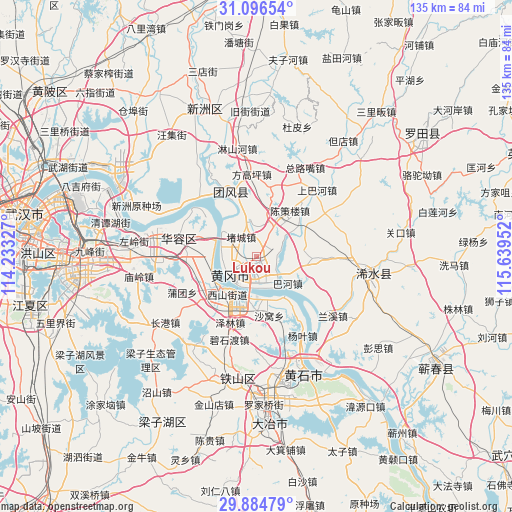 Lukou on map