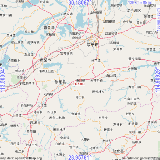 Lukou on map