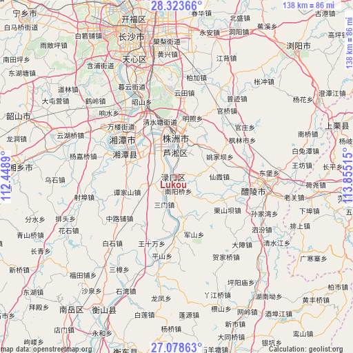 Lukou on map
