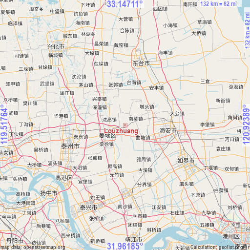 Louzhuang on map