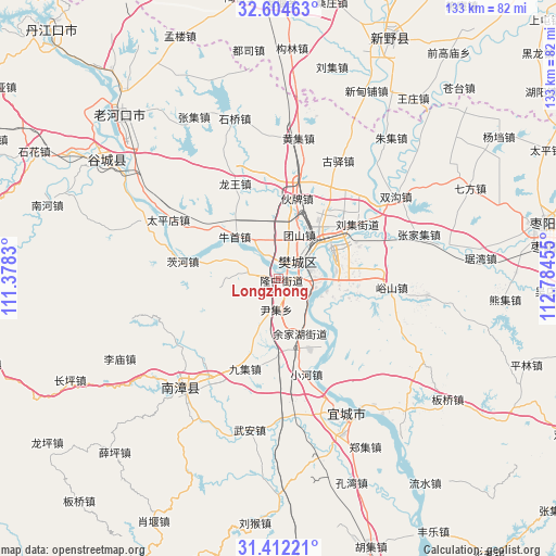 Longzhong on map
