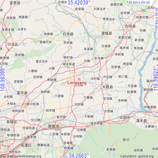 Longyang on map