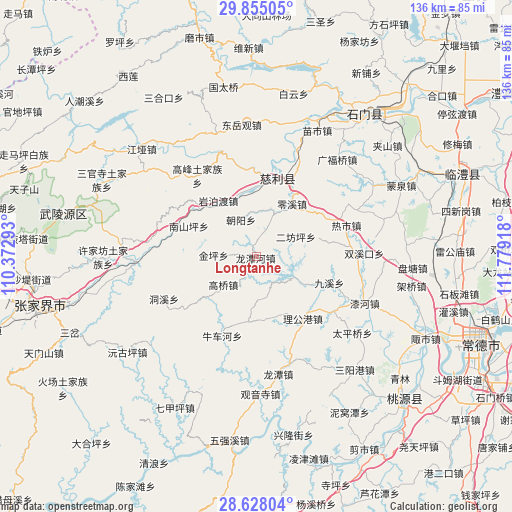 Longtanhe on map