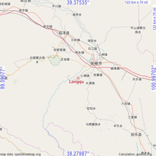 Longqu on map