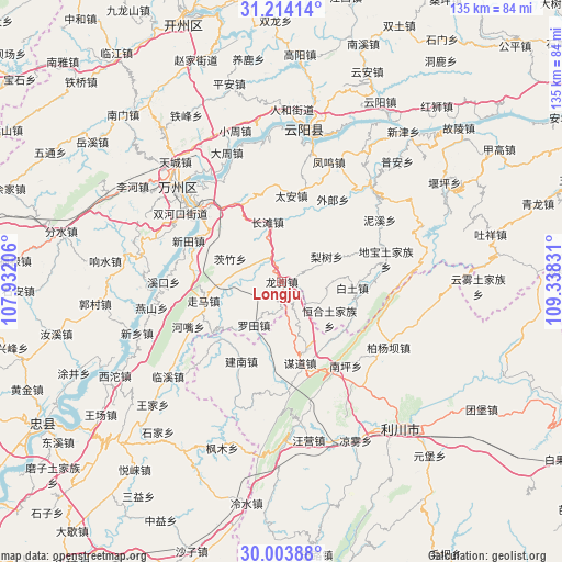 Longju on map