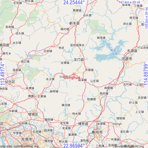 Longhua on map