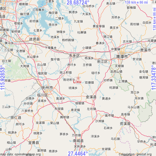 Lixu on map