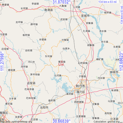 Lixi on map