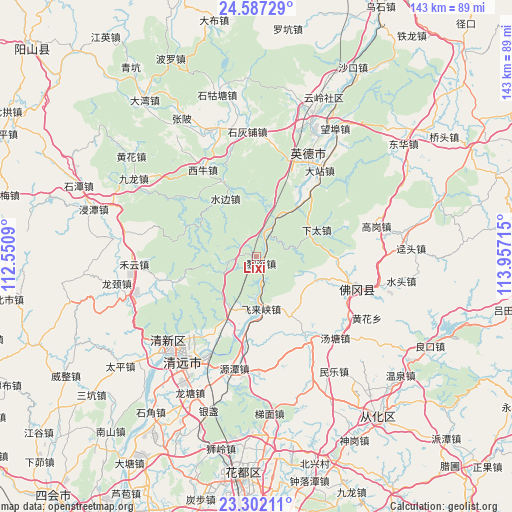 Lixi on map