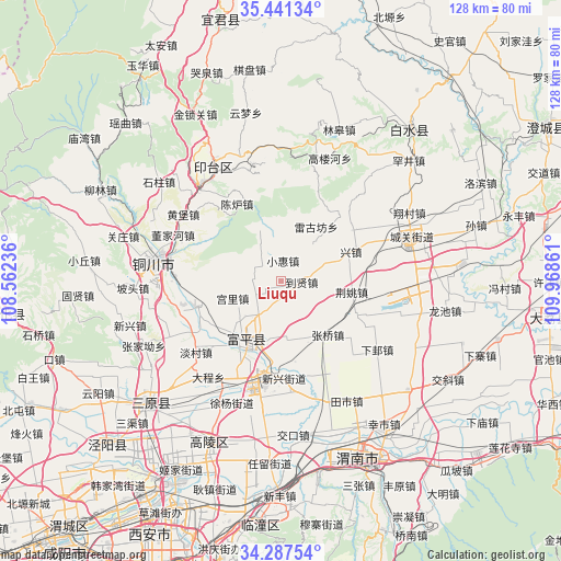 Liuqu on map