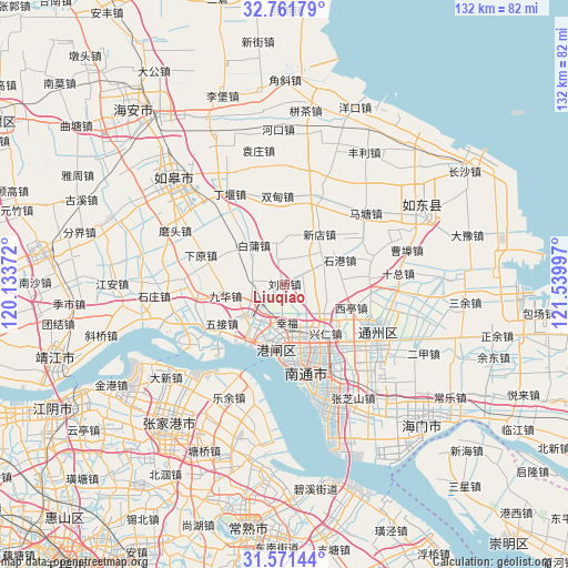 Liuqiao on map