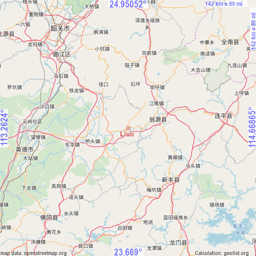 Liuli on map