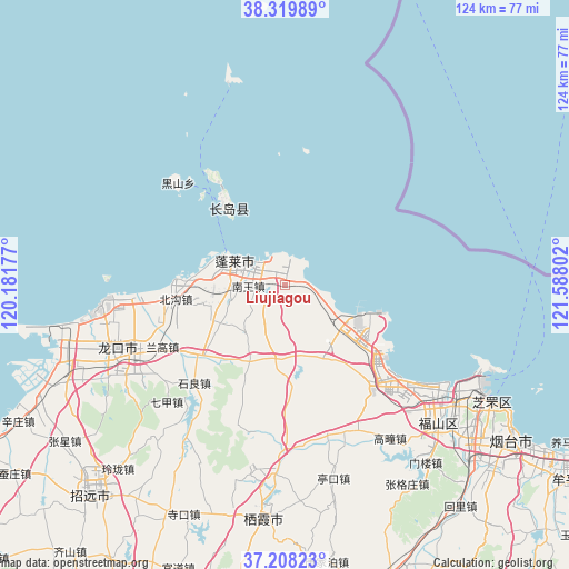 Liujiagou on map