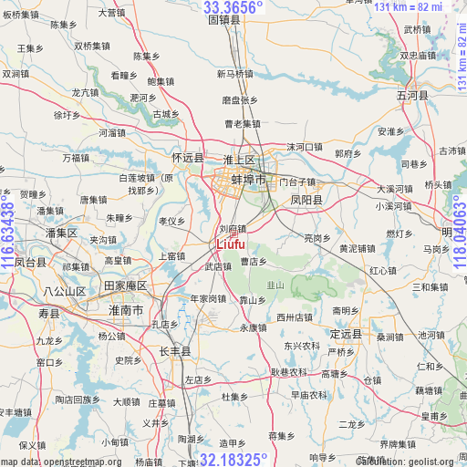 Liufu on map