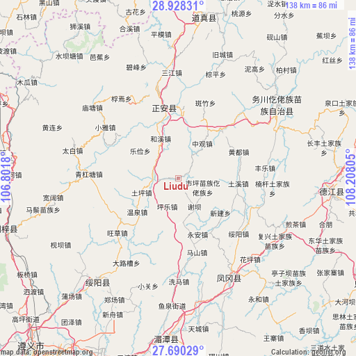 Liudu on map