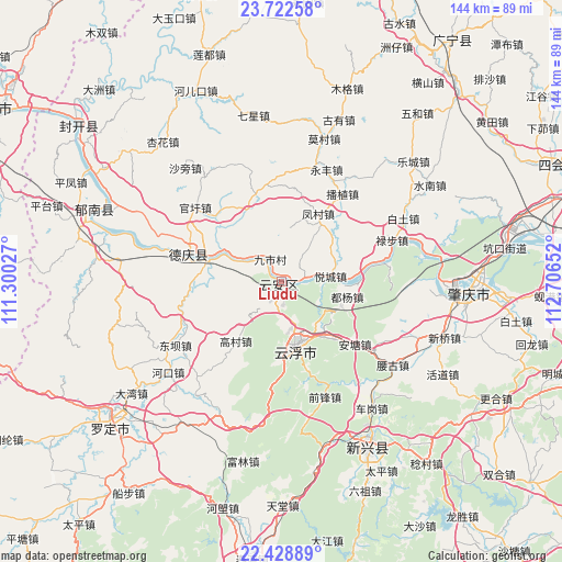 Liudu on map