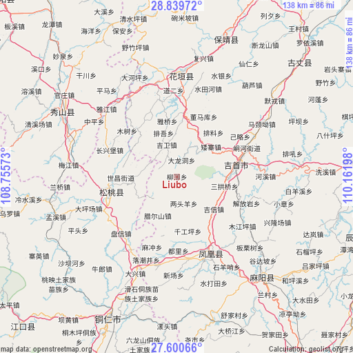 Liubo on map