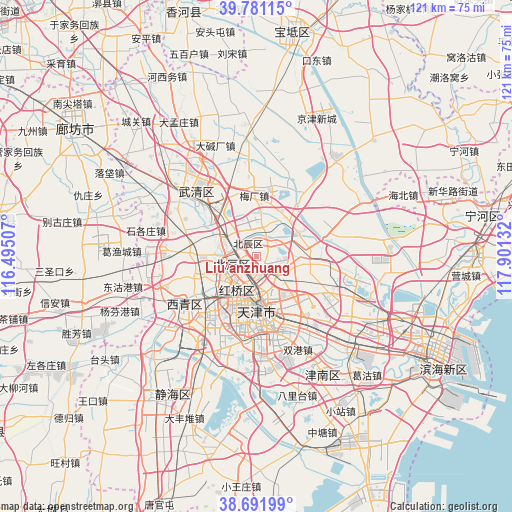 Liu’anzhuang on map