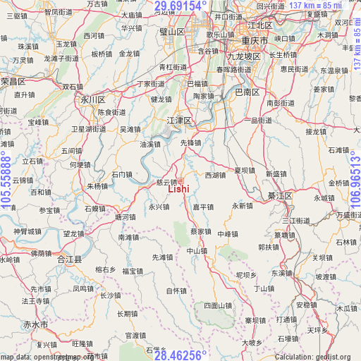 Lishi on map