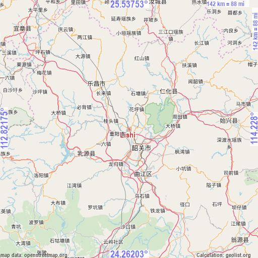 Lishi on map