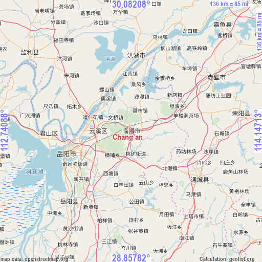 Chang’an on map