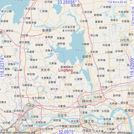 Lingtang on map