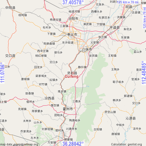 Cuifeng on map
