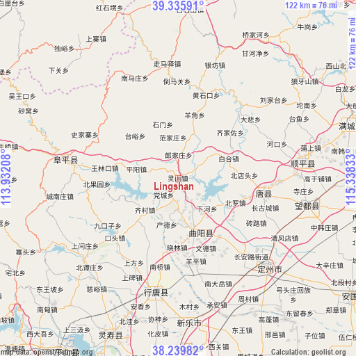 Lingshan on map