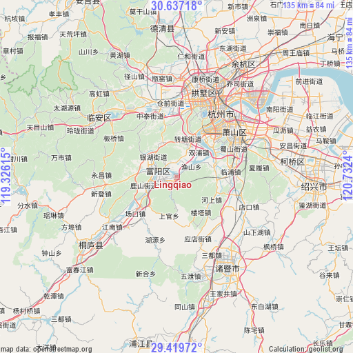 Lingqiao on map