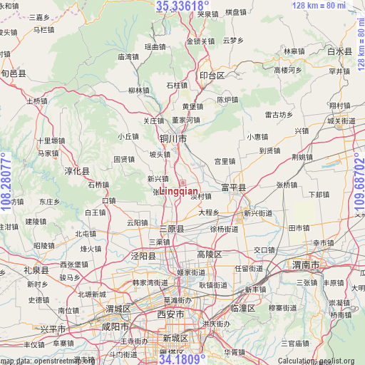 Lingqian on map