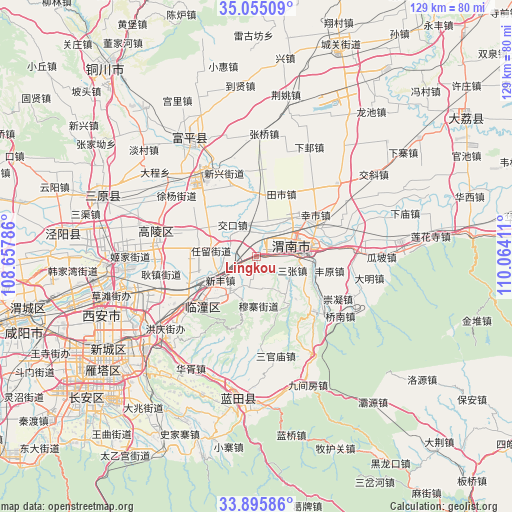 Lingkou on map