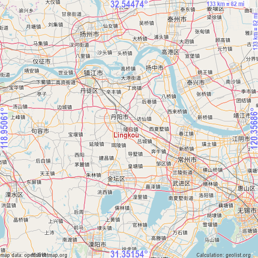 Lingkou on map