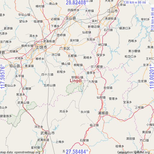 Lingdi on map