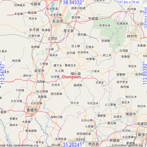 Chongwen on map