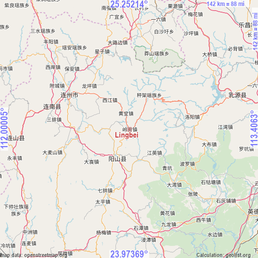 Lingbei on map