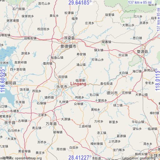 Lingang on map