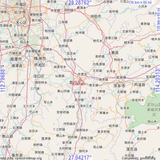 Xishan on map