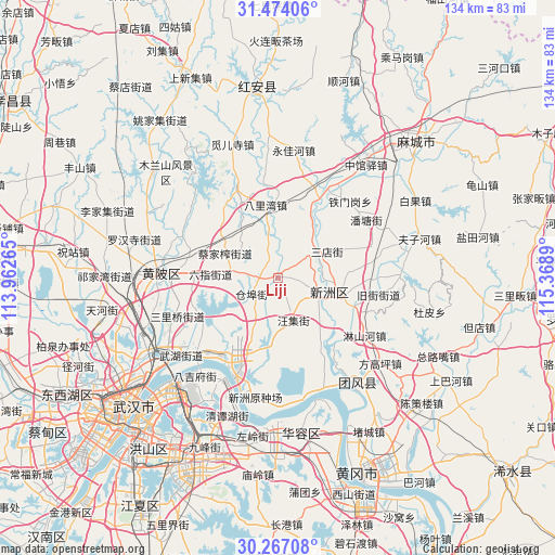 Liji on map