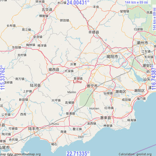 Lihu on map