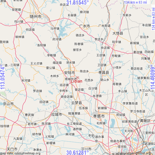 Lidian on map