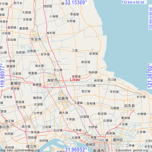 Libao on map